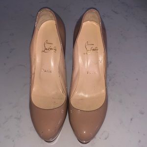 Christian Louboutin Nude Platform Heels